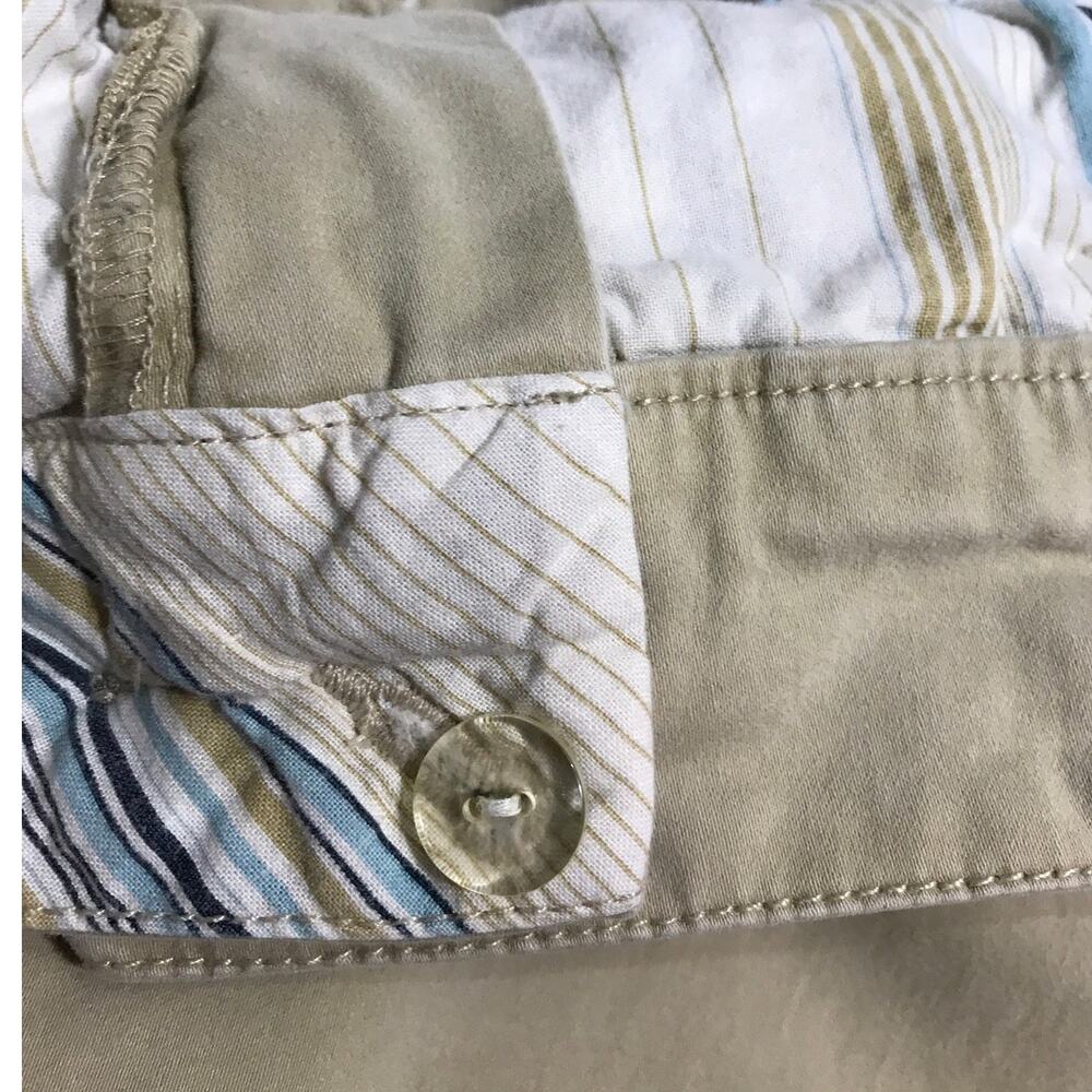 Blue Epic Khaki Tan stretch Twill Utility Chino Bermuda Shorts Women 14 - Picture 7 of 9